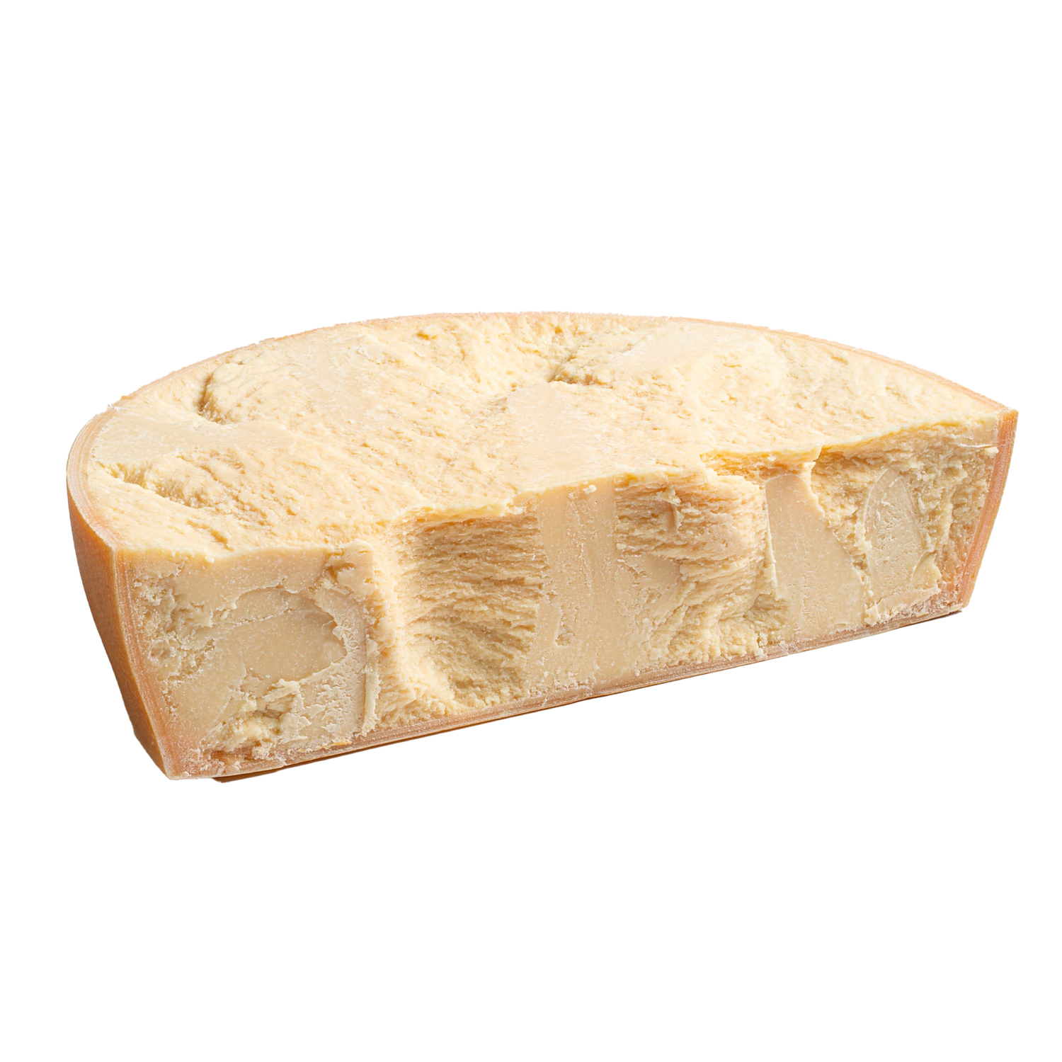 1/4 shape of hard cheese on a transparent background